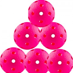 Pink floorball bolde - 6 stk