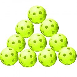 Neon gul floorball bolde - 10 stk