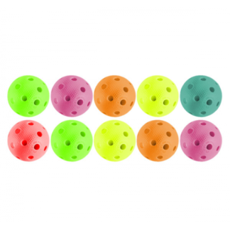 Farvede floorball bolde - 10 stk.