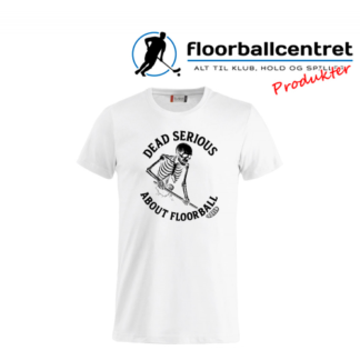 Floorballcentret T-shirt - Dead Serious About Floorball - hvid
