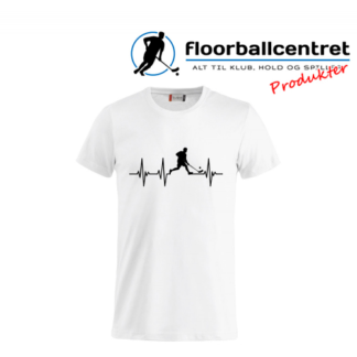 Floorballcentret T-shirt - Heartbeat - hvid