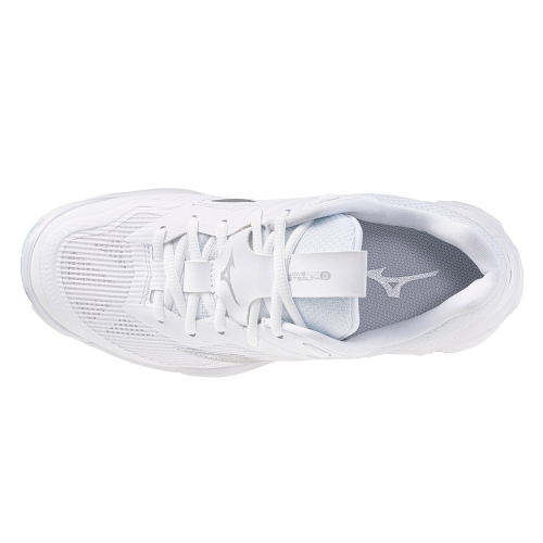 Mizuno Wave Stealth 6 Dame white/blue tint - Billede 2