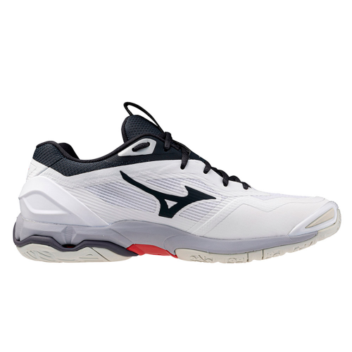 Mizuno Wave Stealth 6 Herre white/salsa/black - Billede 2