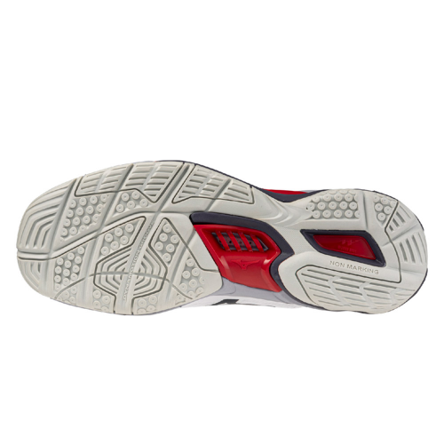 Mizuno Wave Stealth 6 Herre white/salsa/black - Billede 4