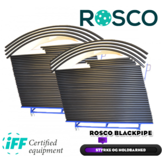 Rosco Floorball Bander - Blackpipe - Fullsize bane 20x40 meter, hvid - IFF Godkendte