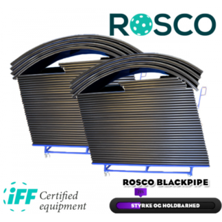Rosco Floorball Bander - Blackpipe - Fullsize bane 20x40 meter, sort - IFF Godkendte