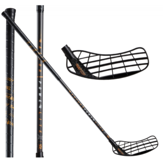 Salming Raptor Powerlite X 27 black raw / gold - Floorballstav