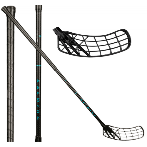 Salming Trident P-Series Carbon Pro 29 black/cyan - Floorballstav - Billede 2