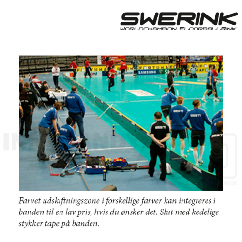Swerink Floorball Bander, hvid - Fullsize bane 20x40 meter - Billede 7