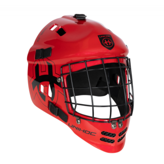 Unihoc Shield Målmandshjelm red - Junior