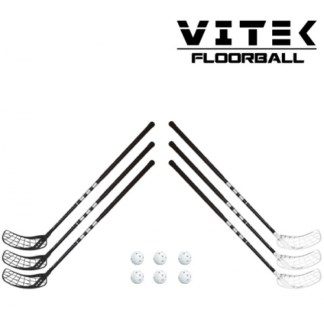Vitek Exercise v.2 mat Floorball Stavsæt - 6 stave inkl. 6 bolde