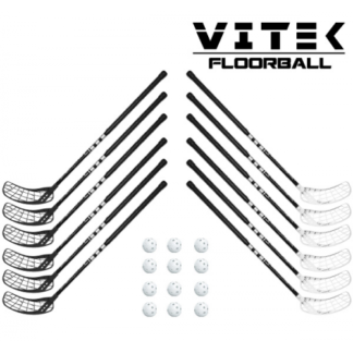 Vitek Exercise v.2 shiny Floorball Stavsæt - 12 stave inkl. 12 bolde