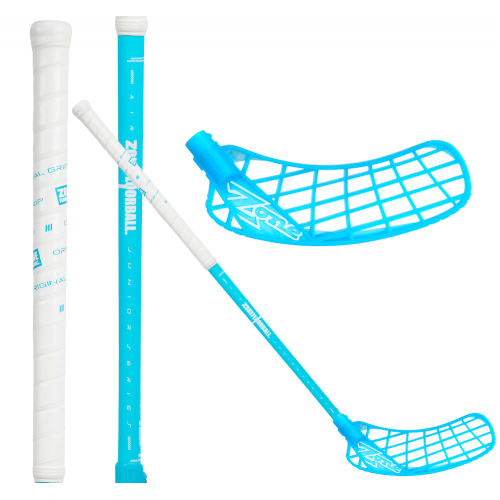 Zone Hyper Air JR 35 white/ice blue - Floorballstav