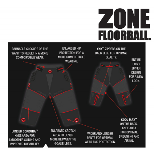 Zone Målmandsbukser Pro - black/red - Billede 3